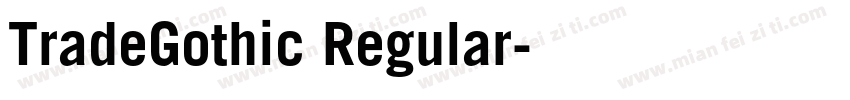 TradeGothic Regular字体转换